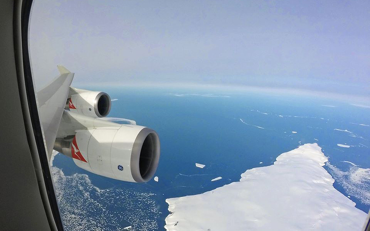 Antarktis-Überflug ex Australien